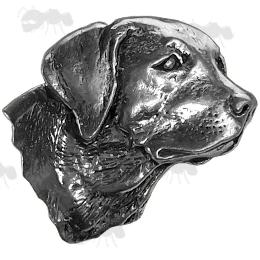 Large Labradors Dog Head Pewter Pin Badge