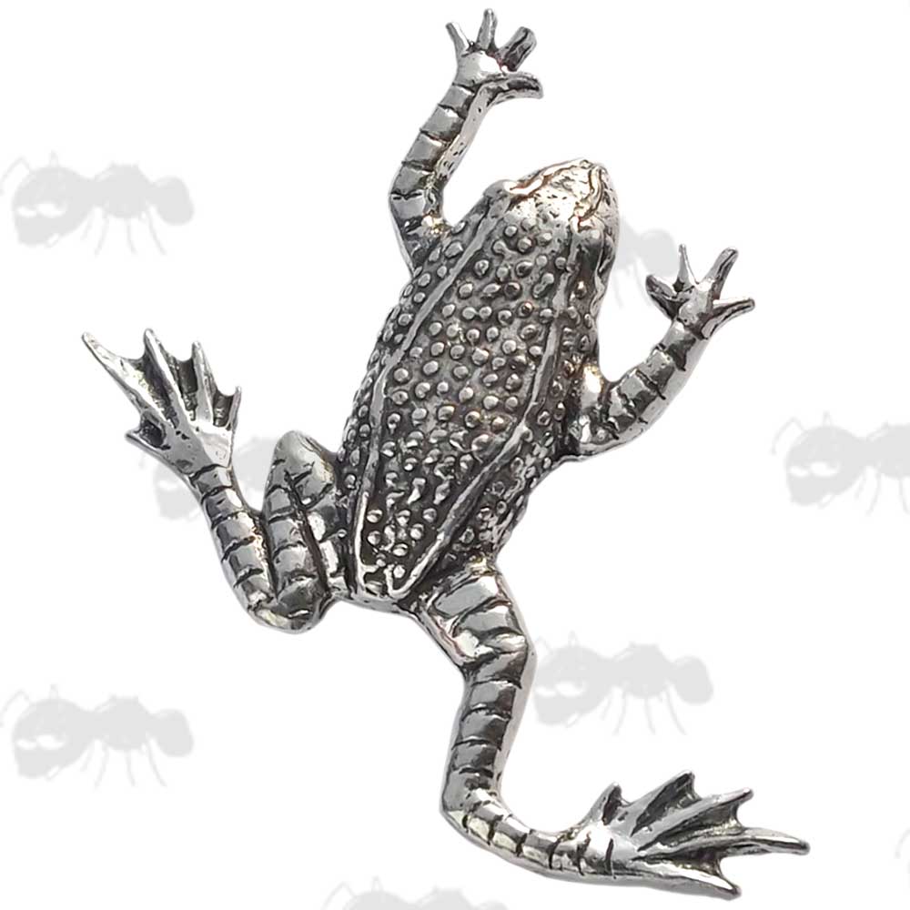 Leaping Frog Pewter Pin Badge