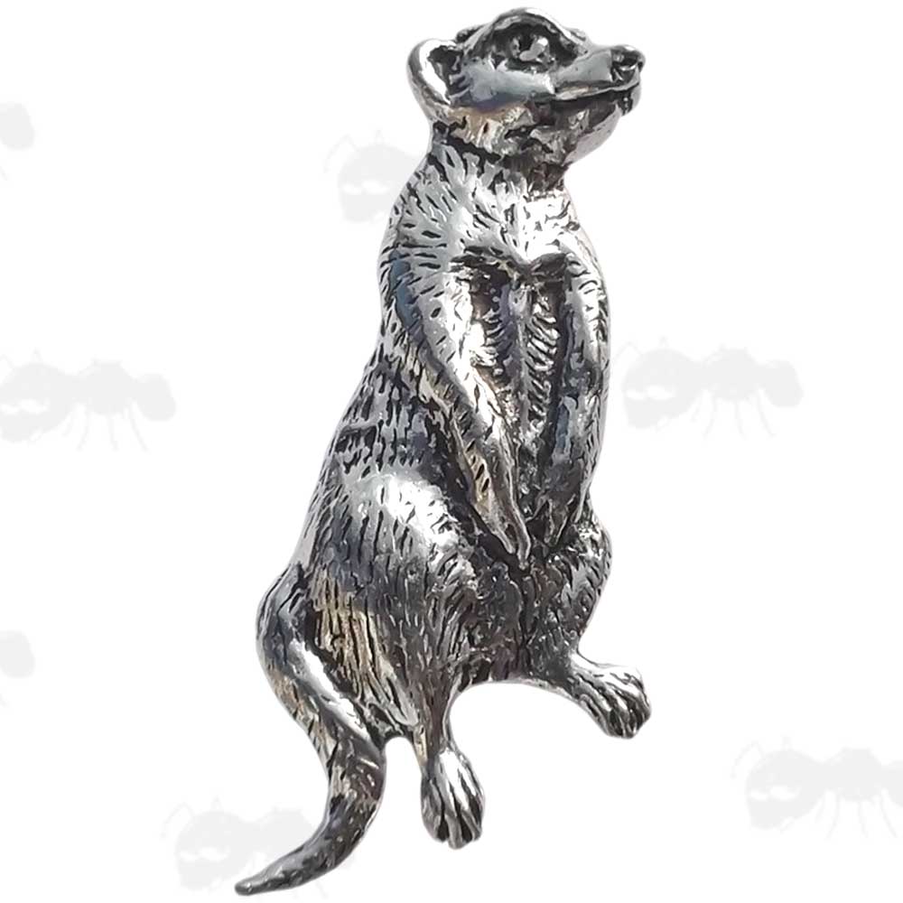 Meerkat Pewter Pin Badge