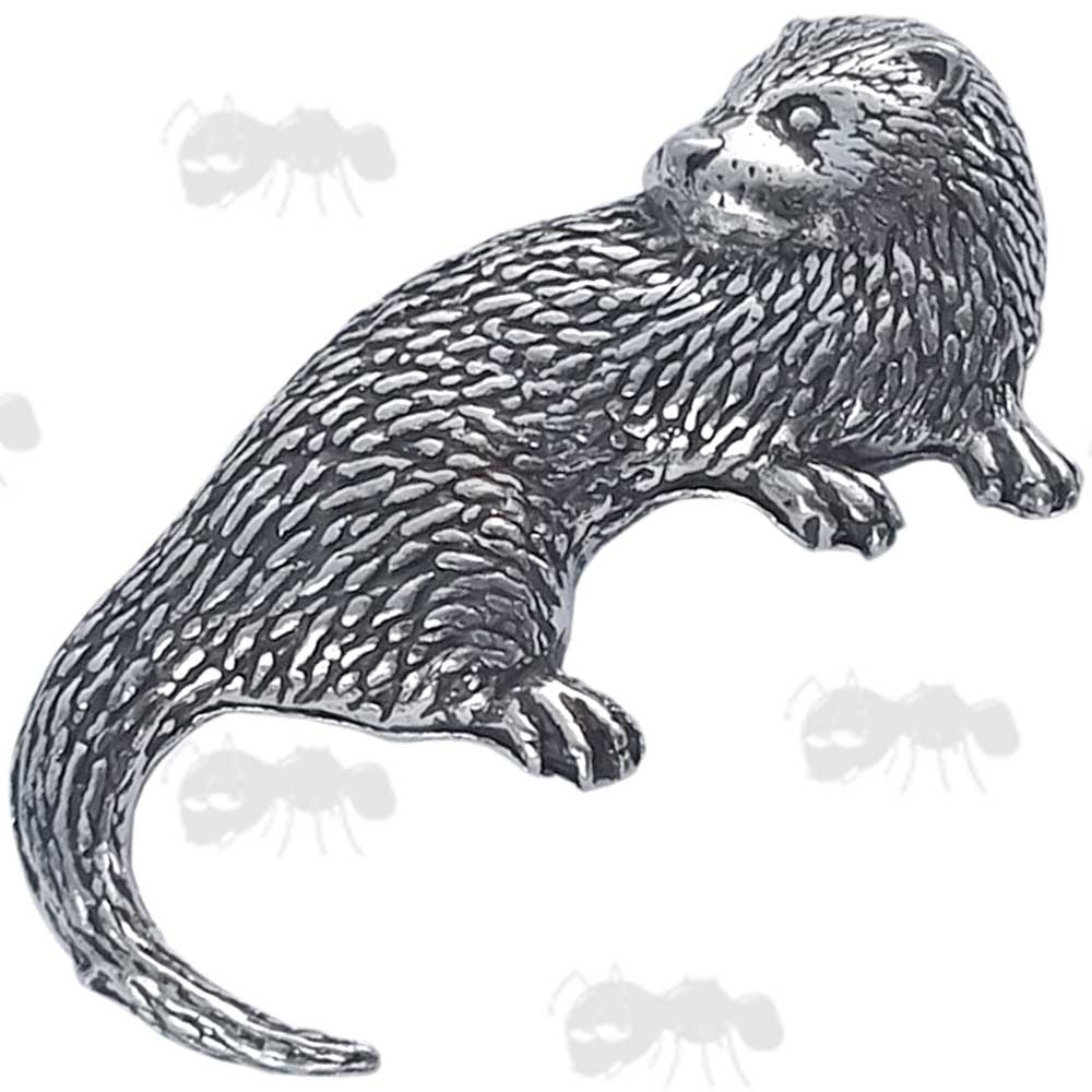 Otter Pewter Pin Badge