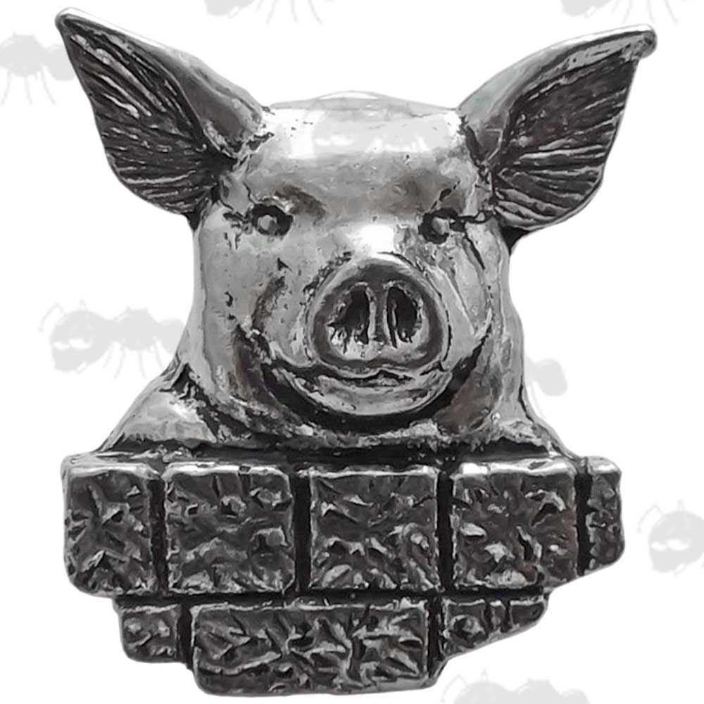 Pig Pewter Pin Badge