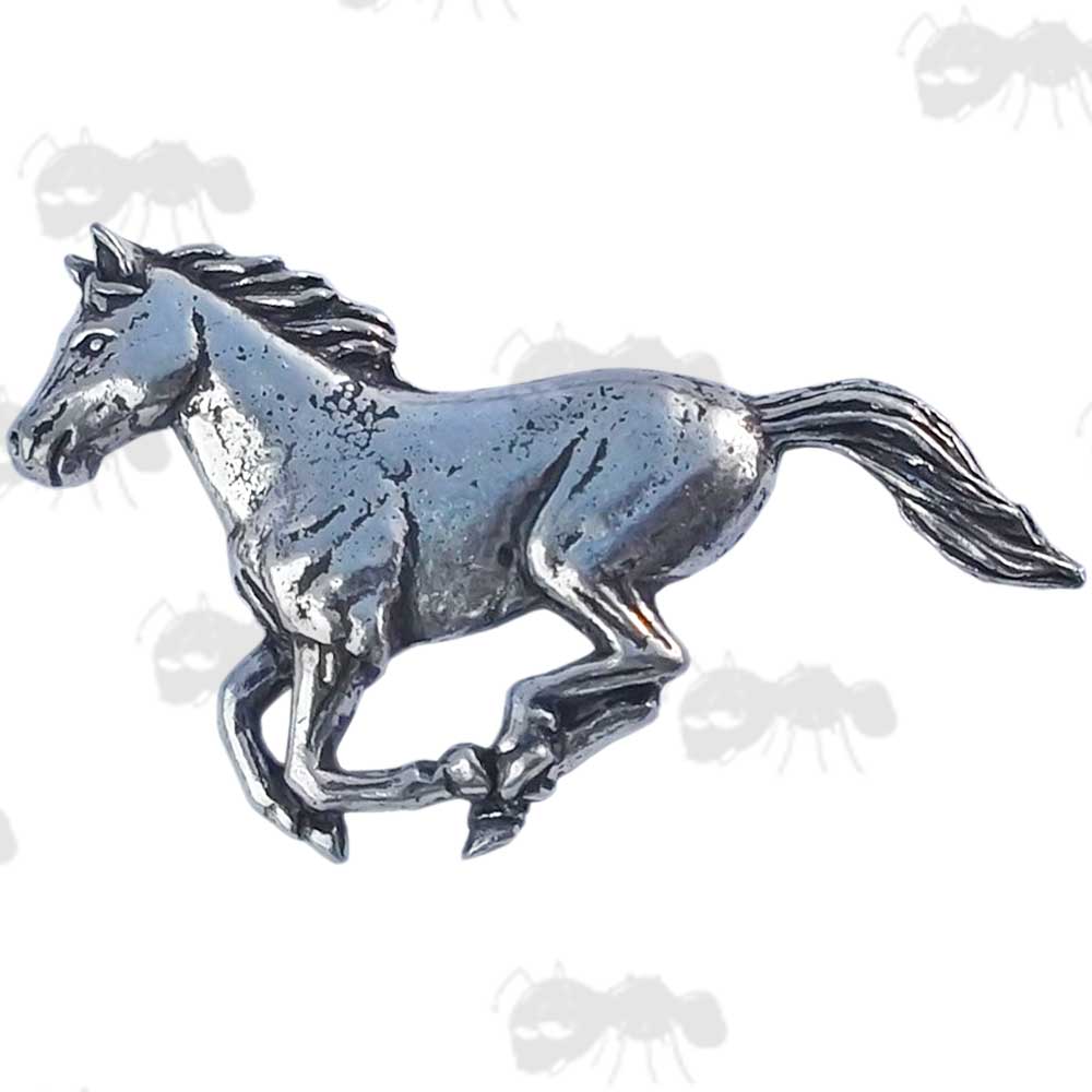 Running Horse Pewter Pin Badge