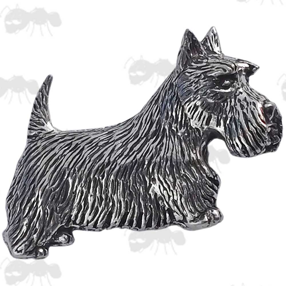 Scottish Terrier Pewter Pin Badge