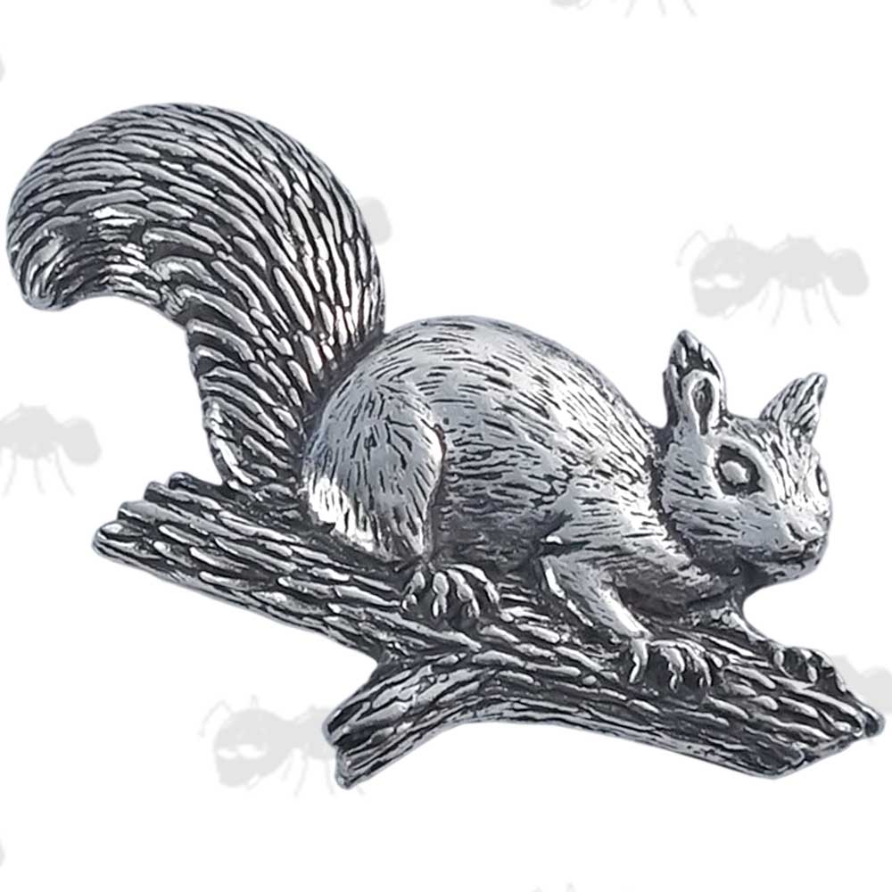 Squirrel Pewter Pin Badge