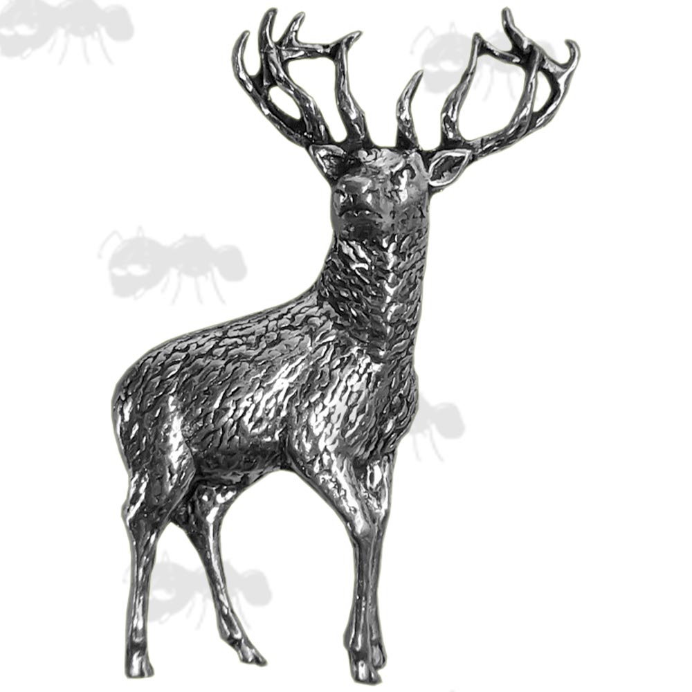 Stag Number One Pewter Pin Badge