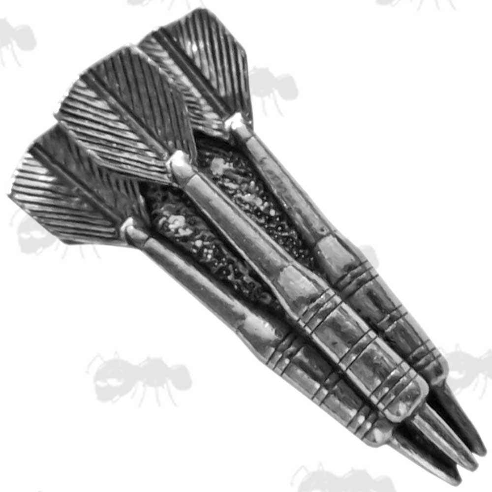Three Darts Pewter Pin Badge