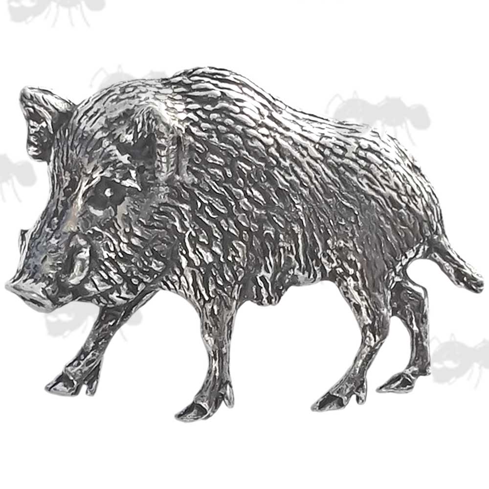 Wild Boar Number Two Pewter Pin Badge