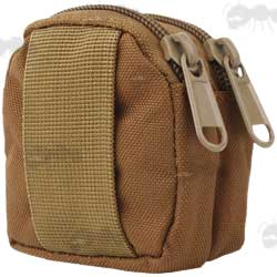 Tan Canvas Belt Fitting Small Utility Pouch