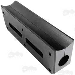 Curved Base View of The M-Lok Barrel Rail Adapter Base Mount for Artemis P15 Air Rifles