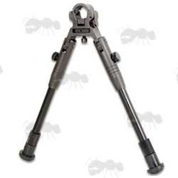 Compact Aluminium Rifle Bipod with Quick Release Barrel Clamp