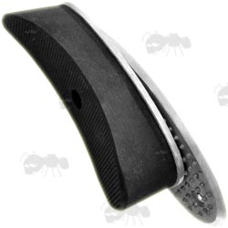 Metal Gun Stock Adjustable Buttplate with Thick Black Rubber Recoil Pad