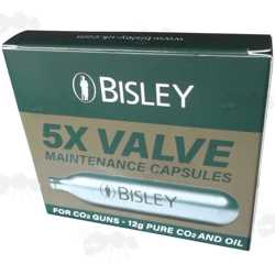 Five Bisley Valve Maintenance C02 Capsules In a Box