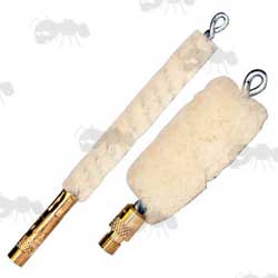 White Wool Mops for Rifle and Shotgun Barrel Rod Cleaning Kits
