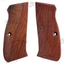 CZUB 75 / 85 Light Red Wood Pistol Grips with Chequered Pattern