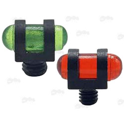 One Green and One Red Fiber Optic Shotgun Rib Threaded Fit Bead Sight