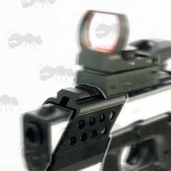 Black Pistol Mounted Rail for Glock Handguns