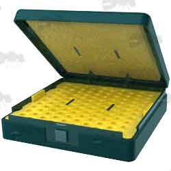 Blue H&N Match Airgun Pellet Box With Yellow Tray for .177 Pellets