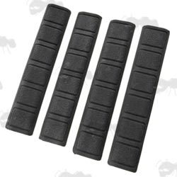 Set of Four Soft Black Covers for Keymod Style Hand Guards