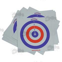 Marksman Red White and Blue Square Card Shooting Targets