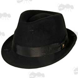 Nash Hats Classic Black Felt Trilby