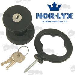 Nor-Lyx Wall Mounted Gun Display Mount Lock with Two Keys