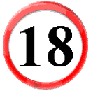 Age Restricted to 18 Sign