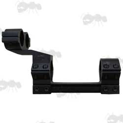 Long Base, One Piece, Low-Profile 25mm Scope Ring Mounts for Dovetail Rails with Figure of Eight Laser Mount Head
