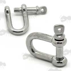 Two Steel D Shaped Shackles