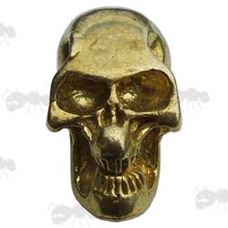 Gold Coloured Skull Bead with Side Hole