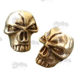 Gold Coloured Skull Bead with Top Hole