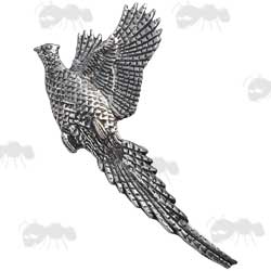 Rising Pheasant Pewter Pin Badge