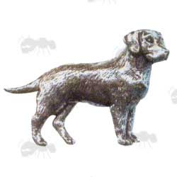 Pewter Pin Badge Dog