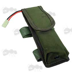 Green External Battery Pouch for Rifle Butts