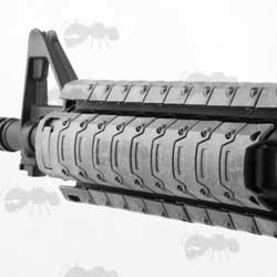 Armoured Black Rail Covers on AR Forend