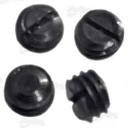 Pack of Four 6-48 Scope Rail / Mount Hole Plug Screws with Slotted Heads