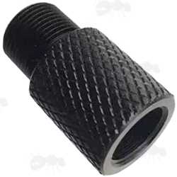 Black M14x1mm Right-Hand Thread To 1/2x20 UNF Threaded Rifle Muzzle Adapter