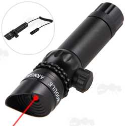 Adjustable Windage and Elevation Red Laser Rifle Sight with Rear Switch and Remote Tailcap