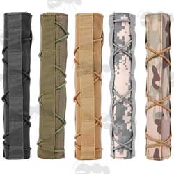 Selection of Five Rifle Silencer Covers In a Range of Colours