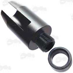Slip-On Adapter for Crosman Ruger 1077 Air Rifles to Accept 1/2-20 American Thread Silencers