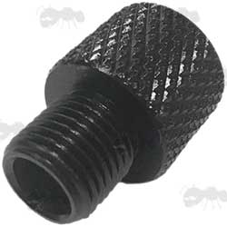 Black Anodised Aluminium 1/2x28 To 1/2x20 TPI TPI Threaded Muzzle Adapter