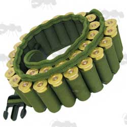 SMK Green Canvas QD Buckle Shotgun Cartridge Belt