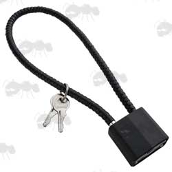 Black Gun Cable Lock with Two Keys