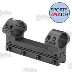 AOP55 Sportsmatch Dovetail Rail One Piece Fully Adjustable High Profile 25mm Diameter Scope Rings