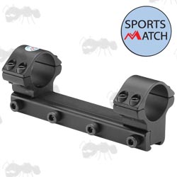OP25C Sportsmatch 9.5-11mm Dovetail Rail One Piece Medium Profile 25mm Diameter Scope Rings with Arrestor Pin