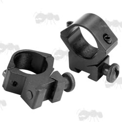 Standard Low Profile 25mm Scope Ring Mounts with Thumbscrews