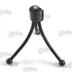 All Black Compact Camera Tripod with Flexible Legs