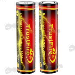 Two TrustFire 18650 Lithium-Ion Batteries