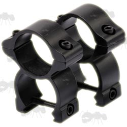High-Profile Single-Clamped Open Design 25mm Scope Rings for Weaver / Picatinny Rails