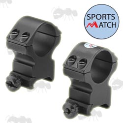 HTO76 Sportsmatch Weaver / Picatinny Medium-Profile Scope Rings