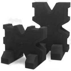 Pair of Three Part Black EVA Foam Gun Shooting Benchrest